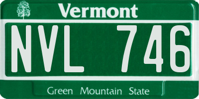 VT license plate NVL746