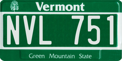 VT license plate NVL751