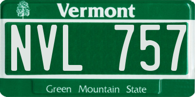 VT license plate NVL757