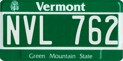 VT license plate NVL762