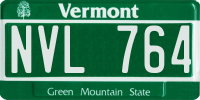 VT license plate NVL764