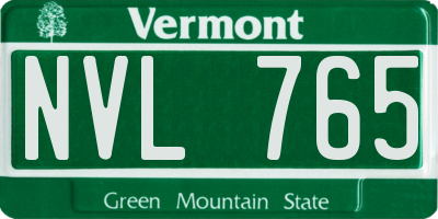 VT license plate NVL765