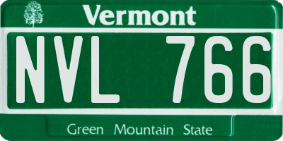 VT license plate NVL766