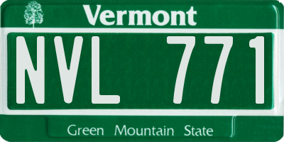 VT license plate NVL771