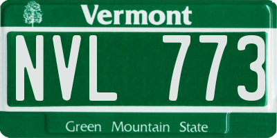 VT license plate NVL773