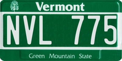 VT license plate NVL775