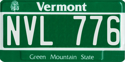 VT license plate NVL776