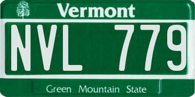 VT license plate NVL779