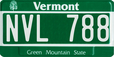 VT license plate NVL788