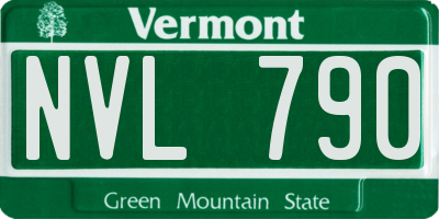VT license plate NVL790