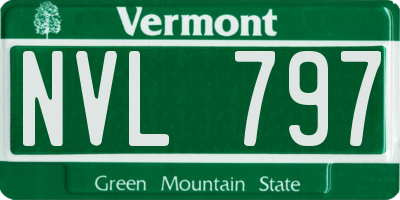 VT license plate NVL797