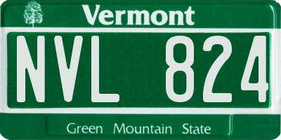 VT license plate NVL824