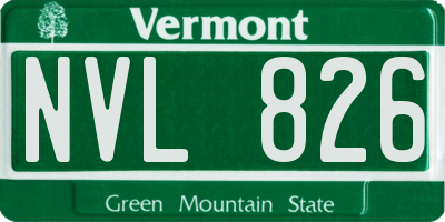 VT license plate NVL826