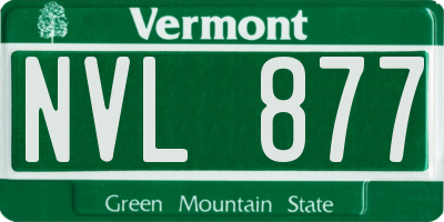 VT license plate NVL877