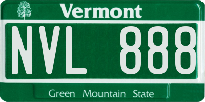 VT license plate NVL888