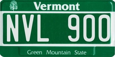 VT license plate NVL900