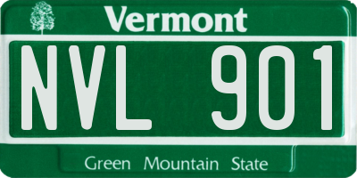 VT license plate NVL901