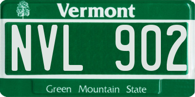 VT license plate NVL902