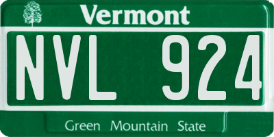 VT license plate NVL924