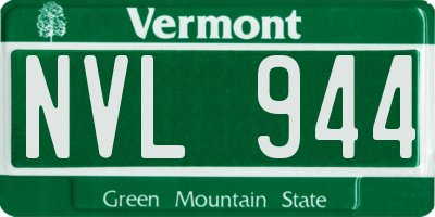 VT license plate NVL944