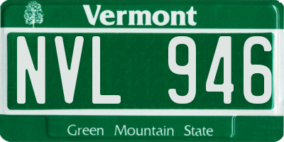 VT license plate NVL946
