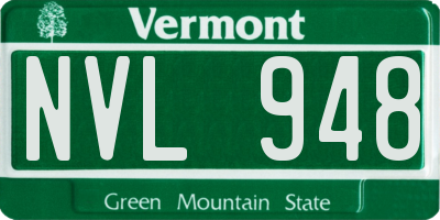 VT license plate NVL948
