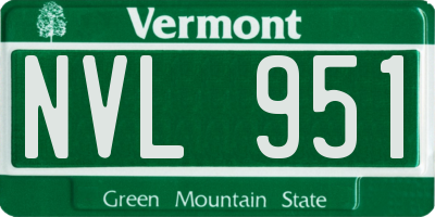 VT license plate NVL951