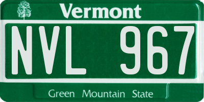 VT license plate NVL967