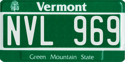 VT license plate NVL969