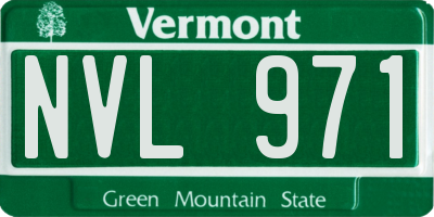 VT license plate NVL971