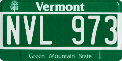 VT license plate NVL973