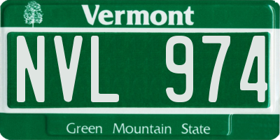 VT license plate NVL974