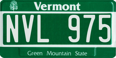 VT license plate NVL975