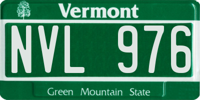 VT license plate NVL976