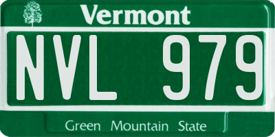 VT license plate NVL979
