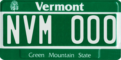 VT license plate NVM000