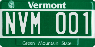 VT license plate NVM001