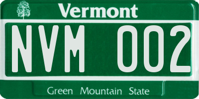 VT license plate NVM002