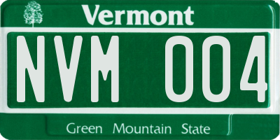 VT license plate NVM004