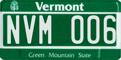 VT license plate NVM006