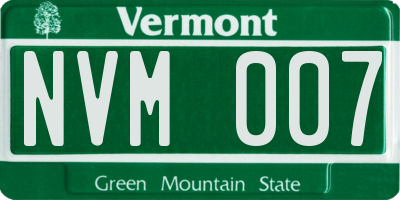 VT license plate NVM007
