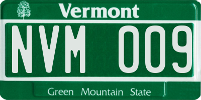 VT license plate NVM009