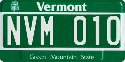 VT license plate NVM010