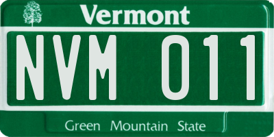 VT license plate NVM011