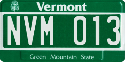 VT license plate NVM013