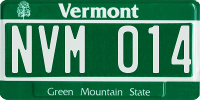 VT license plate NVM014