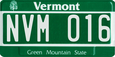 VT license plate NVM016