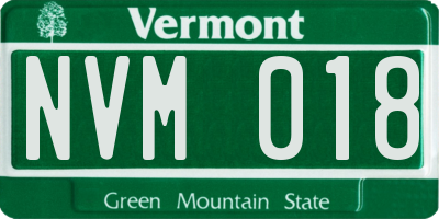 VT license plate NVM018