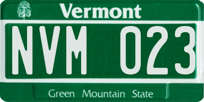 VT license plate NVM023
