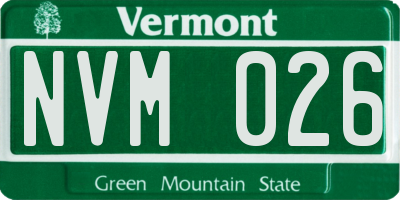 VT license plate NVM026